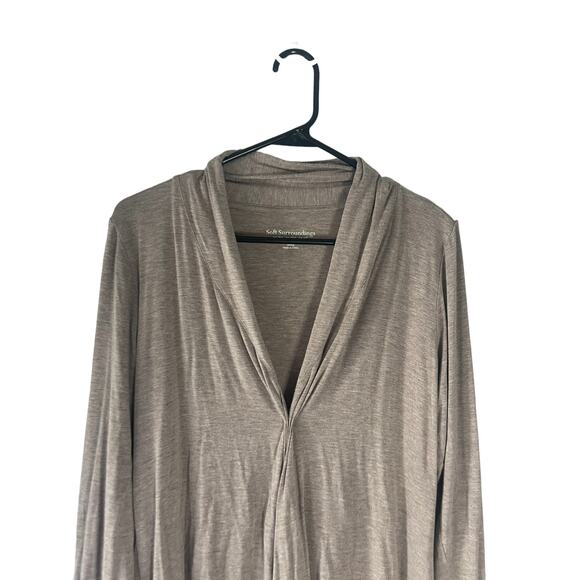 Soft Surroundings Women's Small Size Gray Lightweight V Neck Sweater - Picture 2 of 8